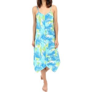 NWT Spaghetti Strap Lauren Ralph Lauren Palm Maxi Beach Dress